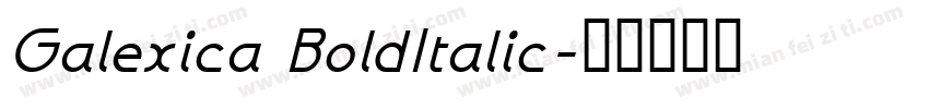 Galexica BoldItalic字体转换